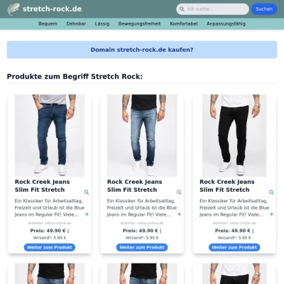 Screenshot stretch-rock.de