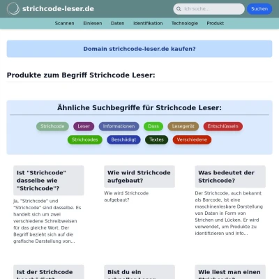 Screenshot strichcode-leser.de