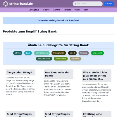 Screenshot string-band.de