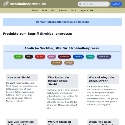 Screenshot strohballenpresse.de