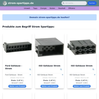 Screenshot strom-spartipps.de
