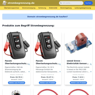 Screenshot strombegrenzung.de