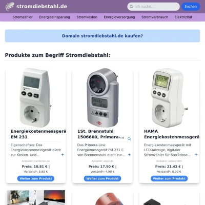 Screenshot stromdiebstahl.de