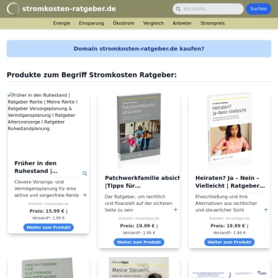 Screenshot stromkosten-ratgeber.de