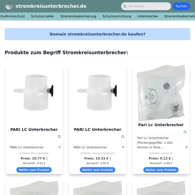 Screenshot stromkreisunterbrecher.de