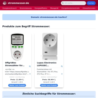 Screenshot strommesser.de