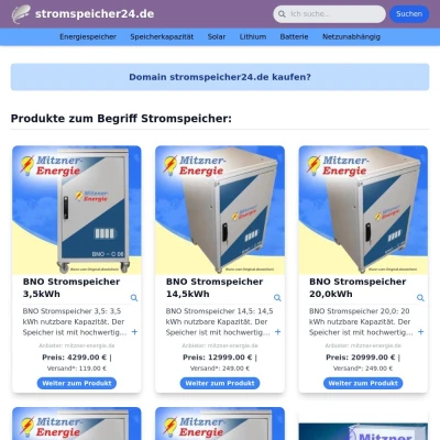 Screenshot stromspeicher24.de