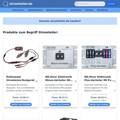 Screenshot stromteiler.de