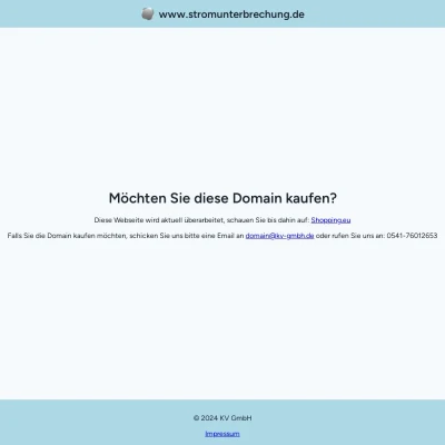 Screenshot stromunterbrechung.de