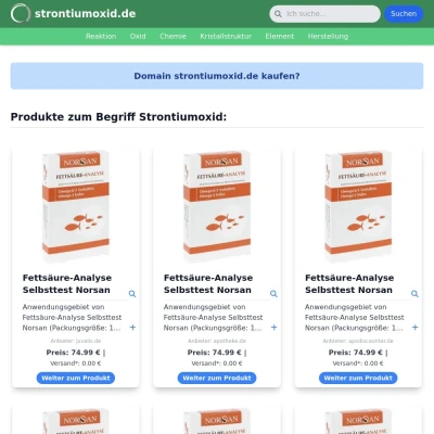 Screenshot strontiumoxid.de