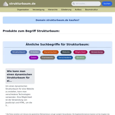 Screenshot strukturbaum.de