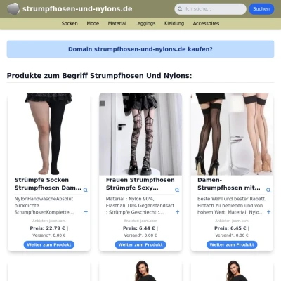 Screenshot strumpfhosen-und-nylons.de