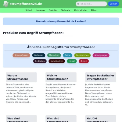 Screenshot strumpfhosen24.de