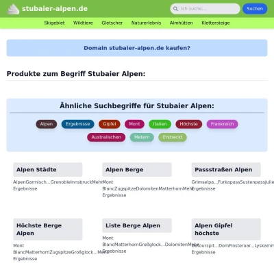 Screenshot stubaier-alpen.de