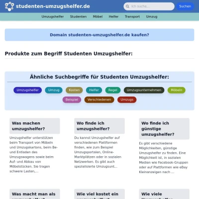 Screenshot studenten-umzugshelfer.de