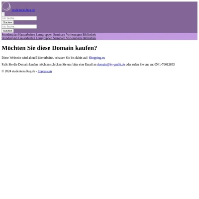 Screenshot studentenalltag.de