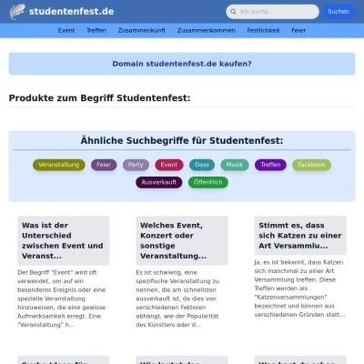 Screenshot studentenfest.de