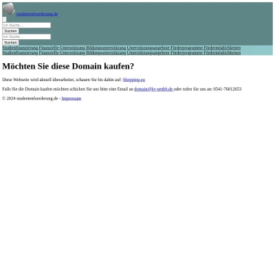 Screenshot studentenfoerderung.de