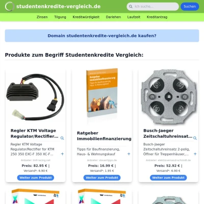 Screenshot studentenkredite-vergleich.de