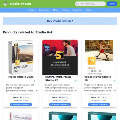Screenshot studio-vst.eu
