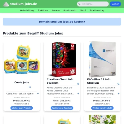 Screenshot studium-jobs.de