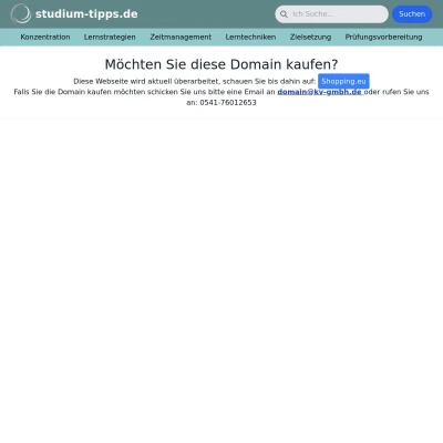 Screenshot studium-tipps.de