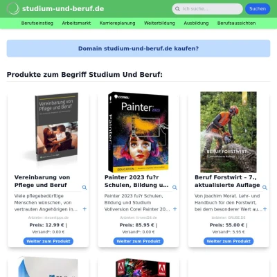 Screenshot studium-und-beruf.de