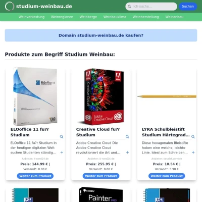 Screenshot studium-weinbau.de