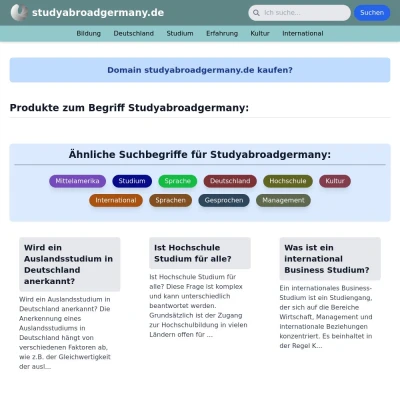 Screenshot studyabroadgermany.de