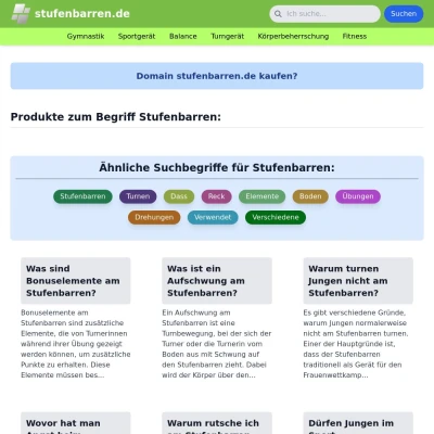 Screenshot stufenbarren.de