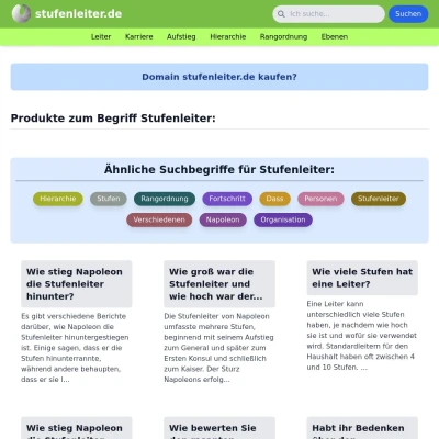 Screenshot stufenleiter.de