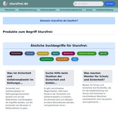 Screenshot sturzfrei.de