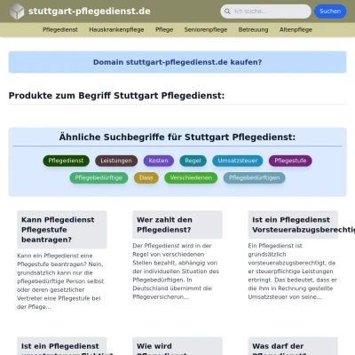 Screenshot stuttgart-pflegedienst.de