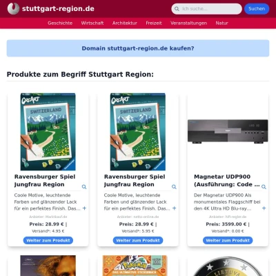 Screenshot stuttgart-region.de