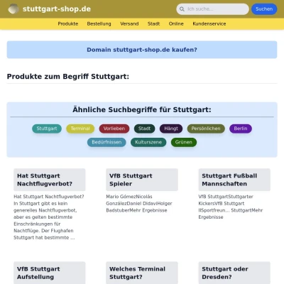 Screenshot stuttgart-shop.de