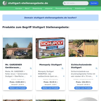 Screenshot stuttgart-stellenangebote.de