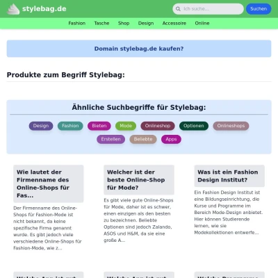 Screenshot stylebag.de