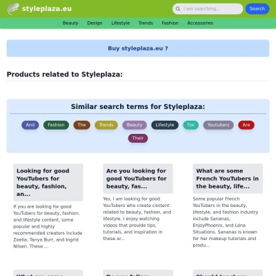 Screenshot styleplaza.eu