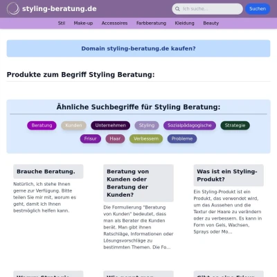 Screenshot styling-beratung.de