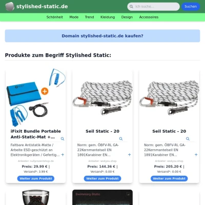 Screenshot stylished-static.de