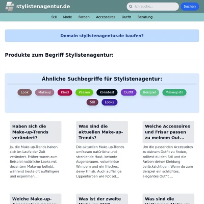 Screenshot stylistenagentur.de