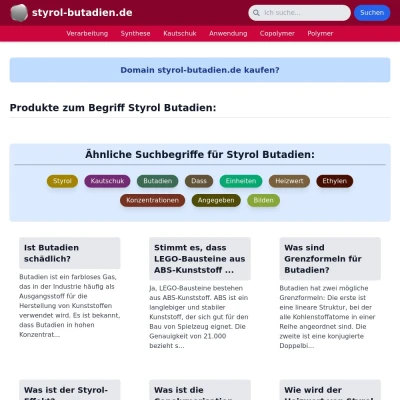 Screenshot styrol-butadien.de