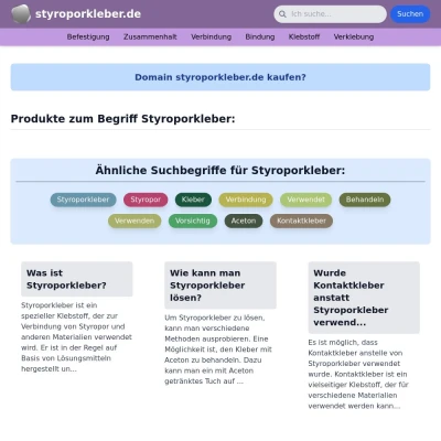 Screenshot styroporkleber.de