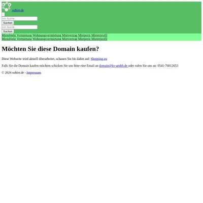 Screenshot sublet.de