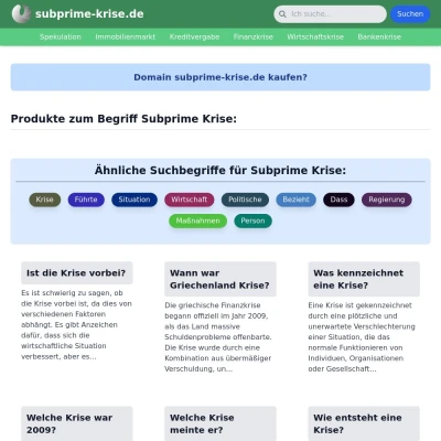 Screenshot subprime-krise.de