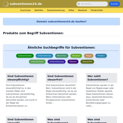 Screenshot subventionen24.de