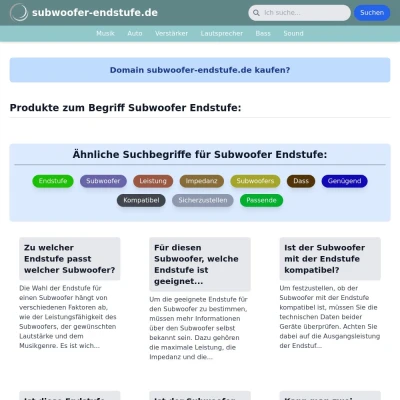 Screenshot subwoofer-endstufe.de