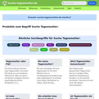 Screenshot suche-tagesmutter.de