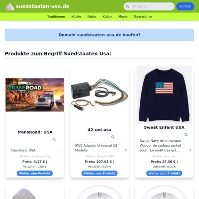 Screenshot suedstaaten-usa.de