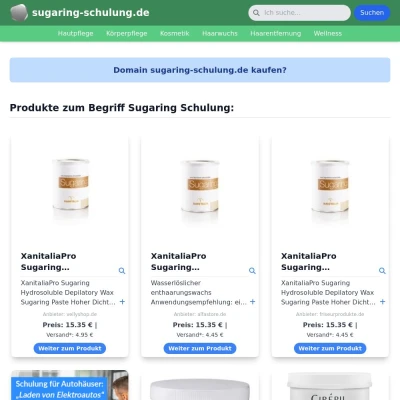 Screenshot sugaring-schulung.de